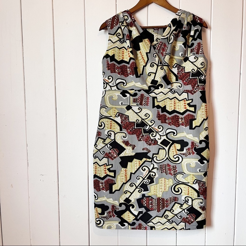 Hand altered Abstract design Dress. Structured yet light weight material.